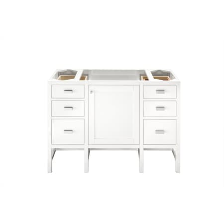 James Martin Vanities Addison 48in Single Vanity Cabinet, Glossy White E444-V48-GW